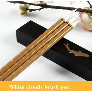 Chinese Kalligrafie Pen Set 3Pcs Mulitple Haar Borstel Pen Chinese Huzhou Witte Wolken Lian Brush Pen Set Tinta China caligrafia