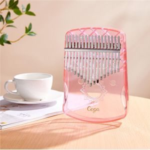 17-Key Kalimba Duim Piano Draagbare Kristal Transparante Abs Mbira Toetsenbord Vinger Piano Afrikaanse Muziekinstrument Prestaties