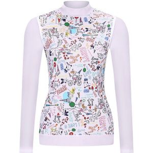 Golf Ice Zijde Lange Mouwen Vrouwen Zon Beschermende Kleding Mode Slanke Afdrukken Dames Outdoor Sport Dieptepunt Shirt