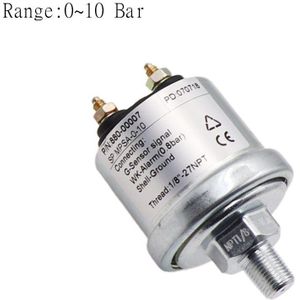 NPT-1/8 Olie Druksensor 10 ~ 184 Ohm Uitgangssignaal 5 Bar/10 Bar Meetbereik Voor auto Boot Oliedrukmeter