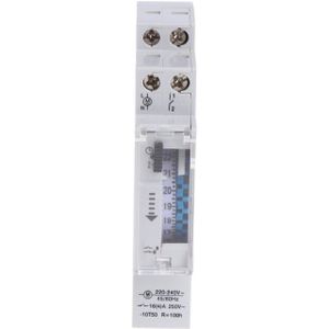 Mechanische 24 Uur Programmeerbare Din Rail Tijdschakelaar Relais 110-240V 16A