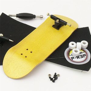 Houten Vinger Skateboards Professionele Vinger Skate Board Hout Basic Toets Met Lagers Wiel Foam Schroevendraaier
