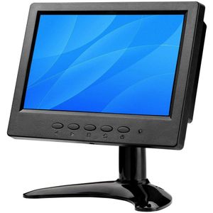 ZHIXIANDA Breedbeeld 7 inch LCD Monitor Kleine LCD Monitor HDMI Draagbare LCD Monitor Met AV/VGA/HDMI-Interface en Luidsprekers
