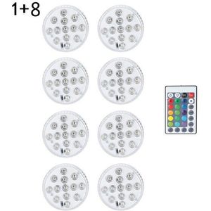 16 Kleuren Dompelpompen 13 Led Light Met Zuignap Voor Outdoor Vijver Fontein Vaas Tuin Zwembad Onderwater Night Lamp