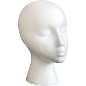 Vrouwelijke Styrofoam Foam Mannequin Mannequin Hoofd Model Hoed Glazen Display Foam Mannequin Hoofd Model Hoed Pruik Display Stand Rack D