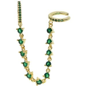 1 Pc Wit Groen Kleurrijke Regenboog Cz Verharde Lange Tassel Cz Link Chain Oorbellen Voor Vrouwen Prachtige Luxe Bling Mode sieraden