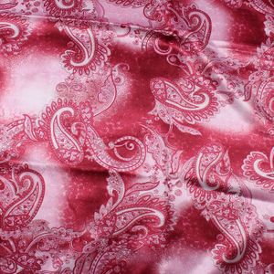 Vintage Polyester Charmeuse Satijnen Stof Paisley Bloemenprint Voor Sjaals Jurken Verkocht Door Yard
