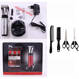 Elektrische Haar Trimme Professionele Tondeuse Wasbare Oplaadbare Power Clippers Kapper Scheren Baard Scheerapparaat