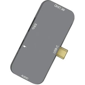 Mini Usb Hub Voor Ipad Pro - 4 In 1 Usb C Hub Met Pd Opladen, 3.5Mm Koptelefoonaansluiting, 4K Hdmi, Usb 3.0 Voor Macbook Pro /2