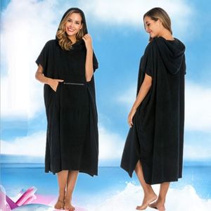 Strand Surfen Poncho Wetsuit Veranderende Handdoek Robe W/Rits Zakken Voor Mannen Vrouwen Surfen Zwemmen Zeilen