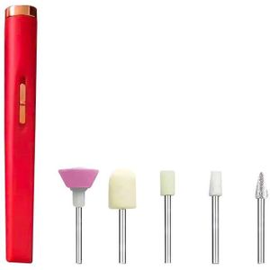 5-In-1 Oplaadbare Manicure Polijstmachine Elektrische Nail Boor Machine Draadloze Oplaadbare Met Led Nail Art Nagellak remover