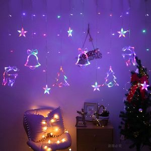 Ins 3.5M 110V 220V Led Star Ijspegel Fairy Gordijn Kerstverlichting Slingers String Licht Voor Party Home Jaar Bruiloft Decor