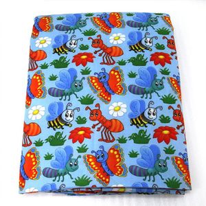 50*145Cm Bee Vlinder Print Polyester Katoen Voor Tissue Kids Home Textiel Voor Naaien Pop Trouwjurk gordijn, 1Yc9123