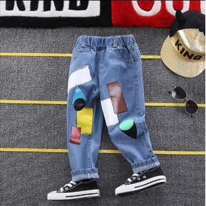 meisjes leuke print casual jeans jongens print jeans voor 2-6 jaar oude jongens en meisjes