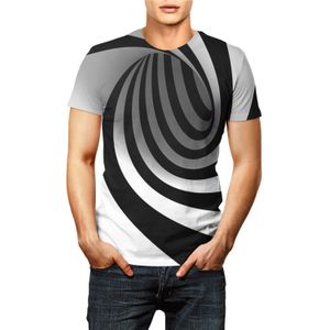 Swirl T-shirt Psychedelische Ons Size Shirt 3D Print Tee Shirt Streep Grafische Korte Mouw Unisex Plus Size La Top tees