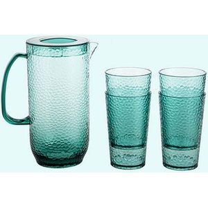 1.95L Plastic Waterkan Sap Fles Drinkware Grote Fles Pot Met Deksel Water Dispenser Container Green Cup Mok Pot