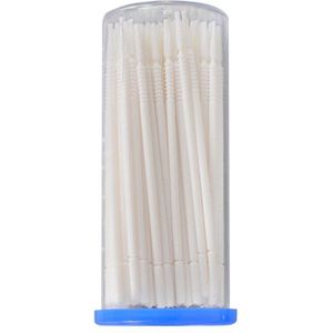 100 Stks/partij Wegwerp Wimperborstels Wattenstaafje Microbrushes Wimper Extensions Tools Individuele Wimpers Verwijderen Gereedschap Applicators