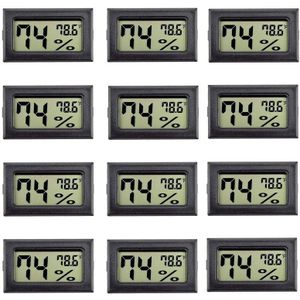 12 Pack Mini Kleine Digitale Elektronische Temperatuur Vochtigheid Meter Gauge Indoor Thermometer Hygrometer Lcd Display