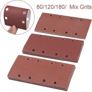 30 Pcs Vierkante Schuurpapier Schuurpapier Vel 80/120/180 Mix Grit 1/3 Sander Haak Lus Disc Schuurmiddelen Voor hout Polijsten Gereedschap