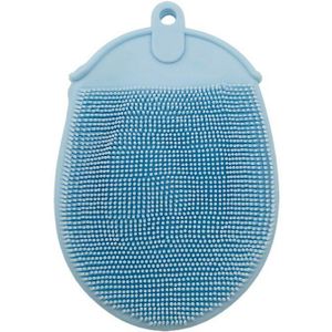 1Pc Siliconen Massage Bad Borstel Met Haak Zachte Exfoliërende Handschoenen Baby Huid Schone Handschoenen Modder Vuil Remover Scrub Douches bubble
