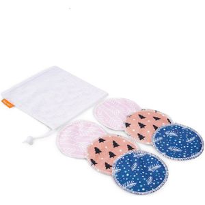 6 Stks/pak Bamboevezel Borst Pad Nursing Pads Voor Mum Waterdicht Wasbare Feeding Pad Bamboe Herbruikbare Zoogcompressen Wasserij Tassen