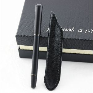 luxe Vulpennen Metalen Iraurita Matte Black Office 0.5mm Penpunt Pen Schrijven Levert Lederen potlood tas