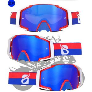 Motocross Goggles Skiën Anti-Fog UV400 Mannen Vrouwen Ski Bril Brillen Geval Off-Road Helm Spiegel Sport Motorfiets bril