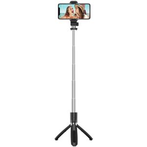 Uitschuifbare Opvouwbare Bluetooth Selfie Stok Statief Afstandsbediening Telefoon Houder Statief Voor Samsung Xiaomi Huawei Telefoon