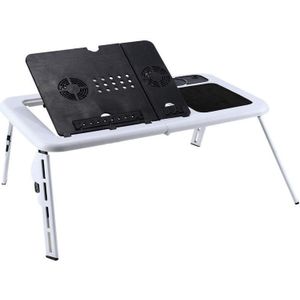 Laptop Bureau Opvouwbare Tafel E-Tafel Bed Usb Cooling Fans Stand Tv Tray