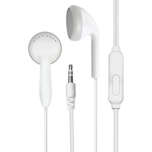 Flat Wired Oortelefoon 3.5Mm In Ear Draagbare Zweet Proof Oordopjes Met Microfoon En Line Controle Voor Smartphone Samsung Huawei xiaomi