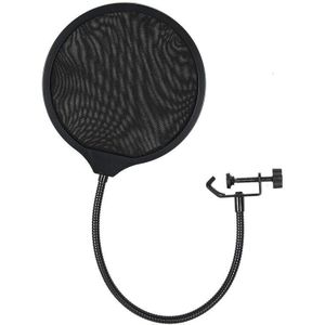 Microfoon Flexibele Wind Screen Duurzame Dubbele Laag Voorruit Studio Masker Mic Pop Filter Bilaag Shield Voor Spreken Recording