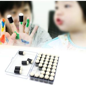 40 Pcs Met Doos Vinger Scrapbooking Diy Ink Pad Multifunctionele Spons Daubers Tool Stempelen Handgemaakte Ambachtelijke Kinderen Verf