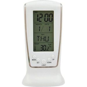 LED Digitale Wekker Met Blauwe Achtergrondverlichting Elektronische Kalender Thermometer