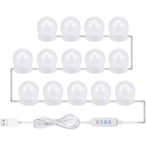 3 Modi Kleuren Led Make-Up Spiegel Licht Kits 2/6/10/12/14 Bollen Hollywood Verlichting Traploos Dimbare wandlamp Voor Kaptafel