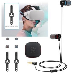 In-Ear Met Luistergedeelte 3.5Mm Vr Accessoires 360 Graden Geluid Ergonomische Wired Oordopjes Zwart Duurzaam Headset Voor Oculus quest 2