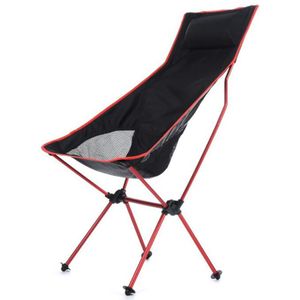 Lichtgewicht Draagbare Camping Stoel Outdoor Vouwen Backpacken Hoge Rug Kamp Stoelen Met Hoofdsteun Voor Picknick Strand Wandelen