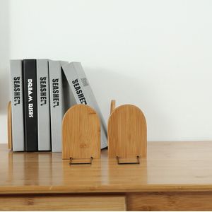 Anti-Slip Boekensteunen Boek Eindigt Plank Houder Natuur Hout Boek Stand Desktop Organizer Boekensteunen Boek Eindigt Plank Houder