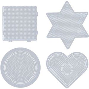 4 Stuks 2.6Mm Mini Hama Zekering Kralen Transparante Grote Vierkante Pegboards Kralen Boards Diy Materiaal Template Perler Artkal Kralen pegboard