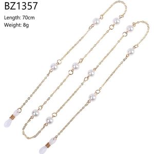 Bril Kettingen Parels Metalen Bladeren Antislip Zonnebril Houder Band Ketting Voor Vrouwen Brillen Accessoires