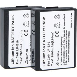 AOPULY 2Pcs Bateria 2000mAh LP-E10 LP E10 Batterie Digitale Camera li-ion Batterij Voor Canon 1100D Rebel T3 Kus x50 LPE10 7.4V z1