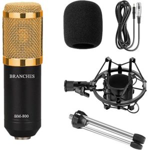 Bm 800 Karaoke Condensator Microfoon Bundel Professionele Cardioid Studio BM800 Microfone Geluid Opname Broadcasting Zingen Mic