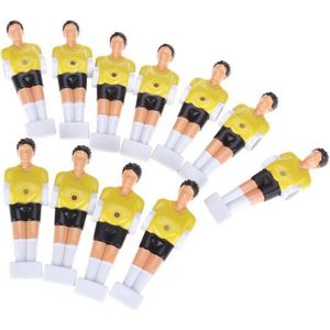 11Pcs Tafelvoetbal Man Tafel Jongens Man Voetbal Speler Deel 1/2 Inch Geel Set Tafel Vervangende Onderdelen Man Player