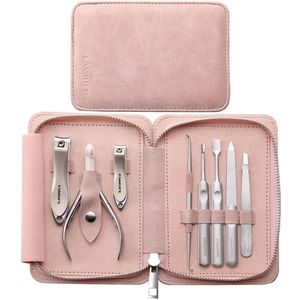 Familife Manicure Set, 7 In 1 Professionele Manicure Pedicure Set Nagelknipper Set, Rvs Professionele Grooming Kit