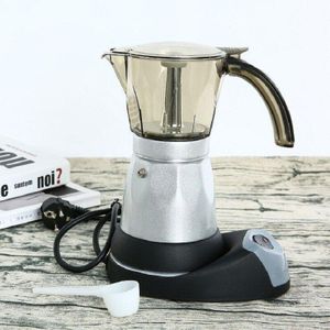 300Ml Draagbare Elektrische Koffiezetapparaat Rvs Espresso Mokka Koffie Pot Percolator Gereedschap Filter Italiaanse Espresso Machine