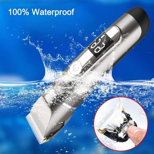 Professionele Tondeuse Trimmer Set Draadloze Oplaadbare Led Display Vijf Snelheid Aanpassing Elektrische Met 6 Opzetkammen