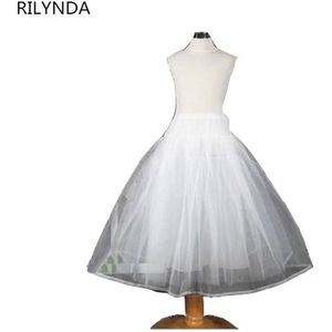 Kinderen Petticoats Bruiloft Bruid Accessoires Meisjes Crinoline Wit Kid Lange Bloem Meisje Formele Jurk Onderrok