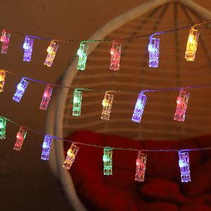 1/3/6M Led Light String 3.5Cm Foto Clip Decor Fairy Light Garland Wedding Christmas Party decoratie Home Decor Batterij Aangedreven