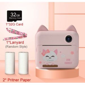 Kids Video Foto Camera Schattige Kinderen Instant Print Camera Speelgoed Voor Kinderen Meisjes Jongens Instantane Printer Kamera
