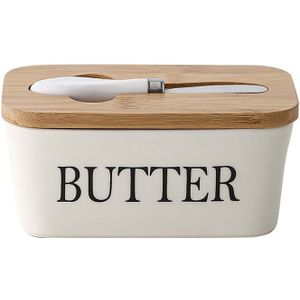 Nordic Keramische Botervloot Box Container Kaas Server Opslag Keeper Lade Met Deksel Keuken Servies Suiker Kruiden Boter Doos