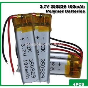 3.7V Lipo Cellen 350829 100 Mah Lithium Polymer Oplaadbare Batterij Voor Tablet Elektrische Speelgoed Pad Dvd Bluetooth Headset MP3 MP4